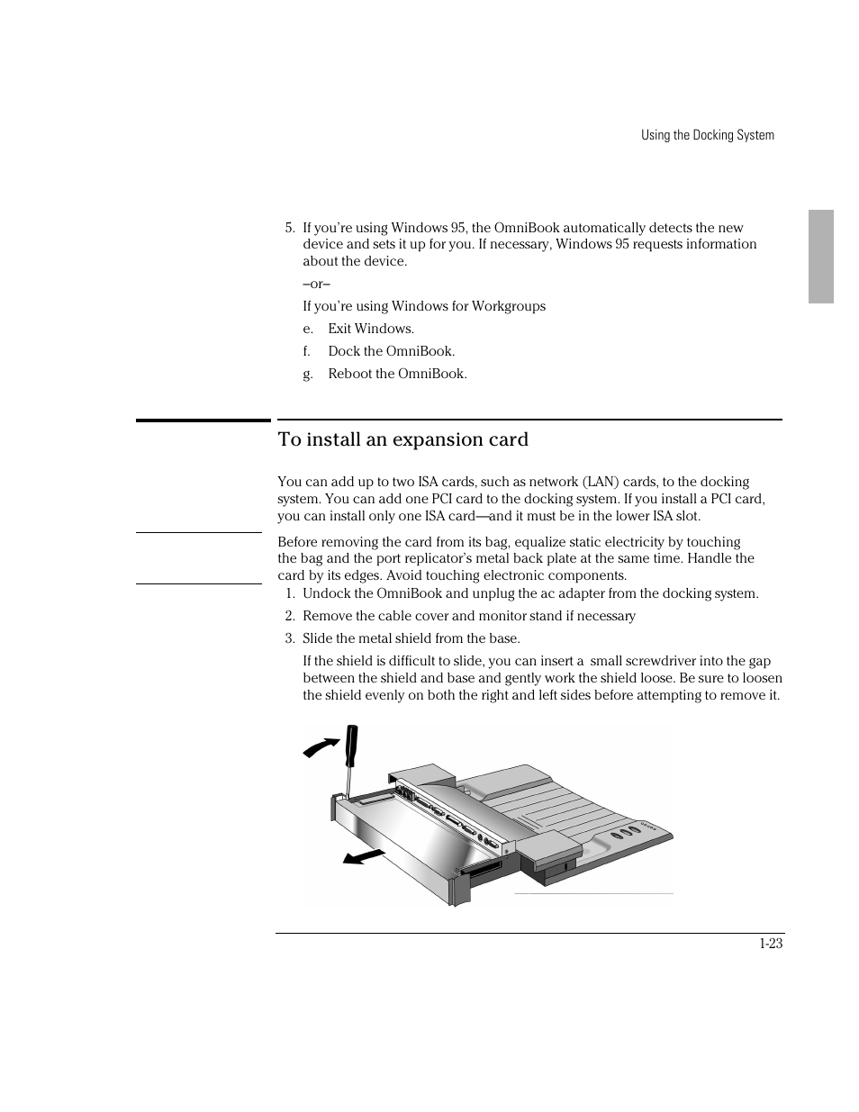 HP OmniBook 5700 Notebook PC User Manual | Page 23 / 39