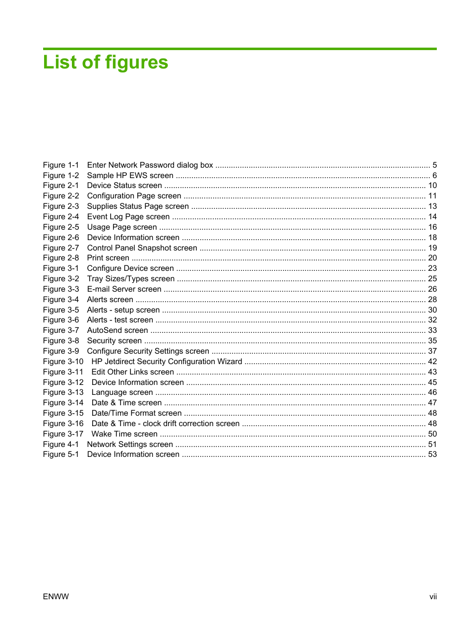 List of figures | HP LaserJet P4014 Printer series User Manual | Page 9 / 72