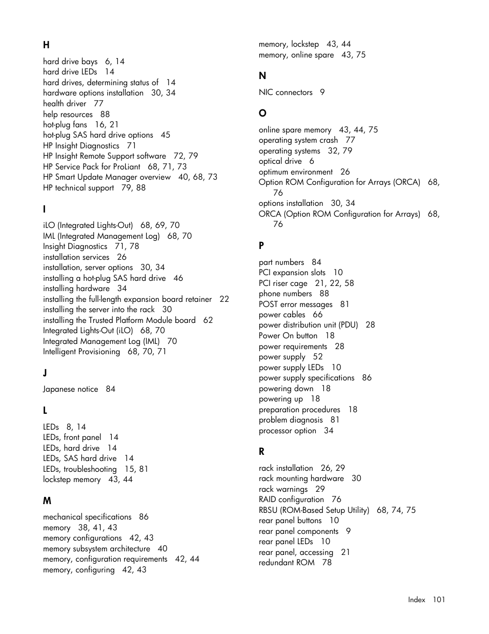 HP ProLiant DL560 Gen8 Server User Manual | Page 101 / 102