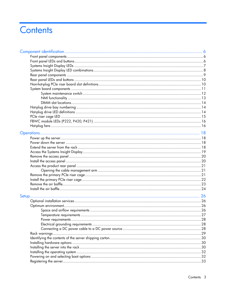 HP ProLiant DL560 Gen8 Server User Manual | Page 3 / 102