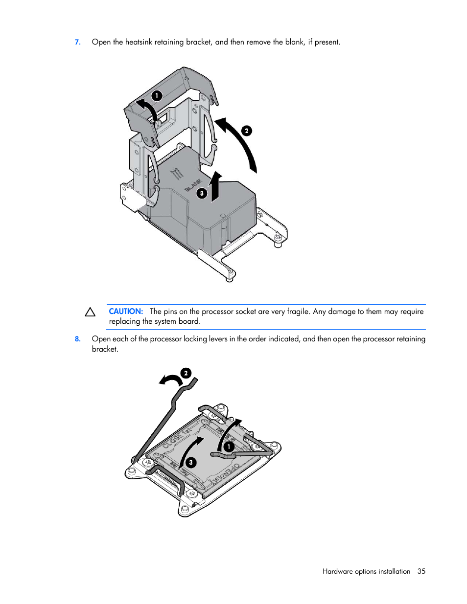 HP ProLiant DL560 Gen8 Server User Manual | Page 35 / 102