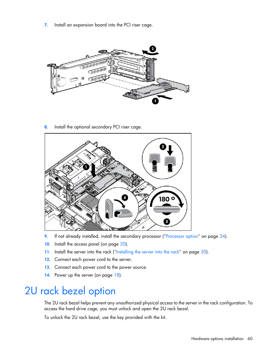 2u rack bezel option | HP ProLiant DL560 Gen8 Server User Manual | Page 60 / 102