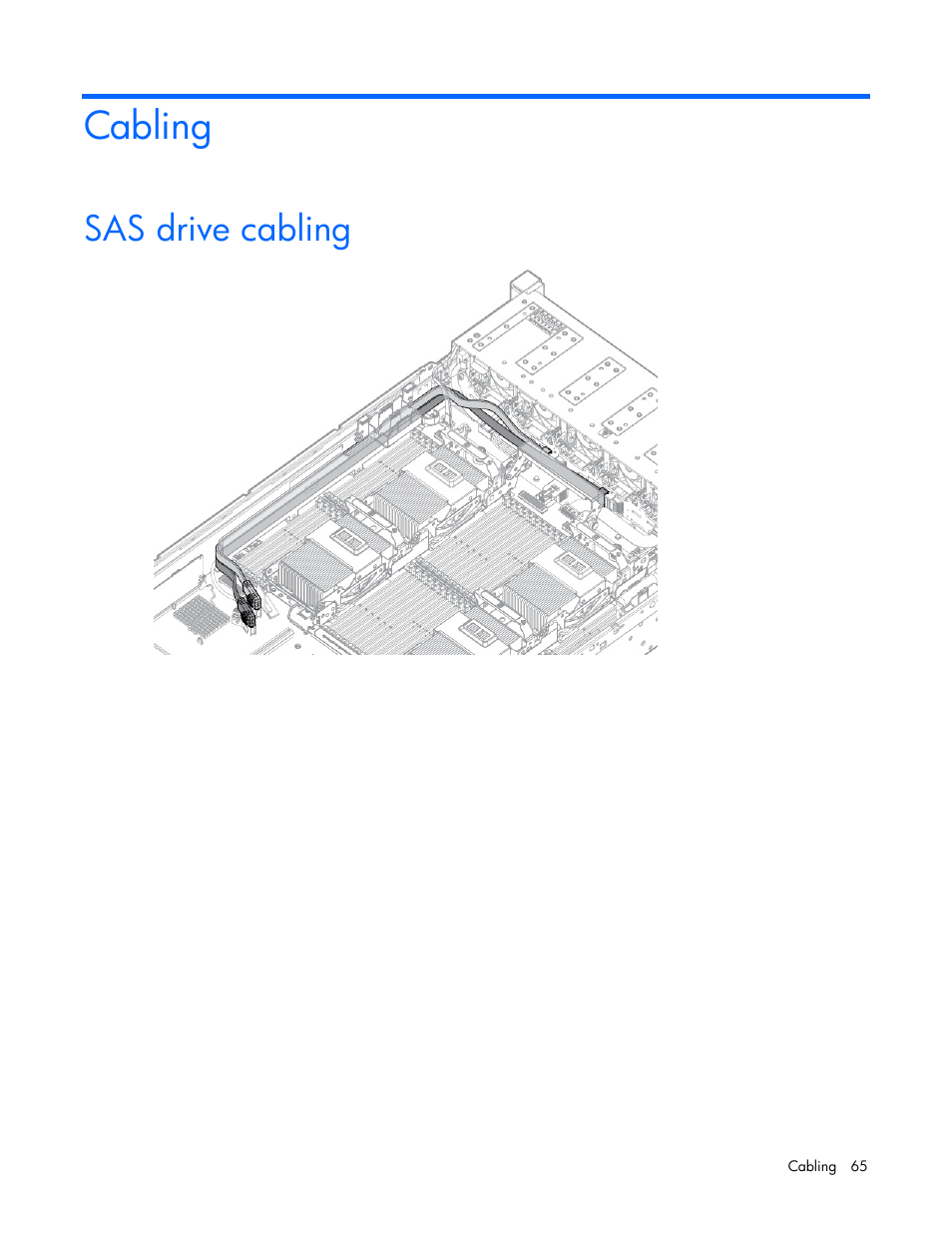 Cabling, Sas drive cabling | HP ProLiant DL560 Gen8 Server User Manual | Page 65 / 102