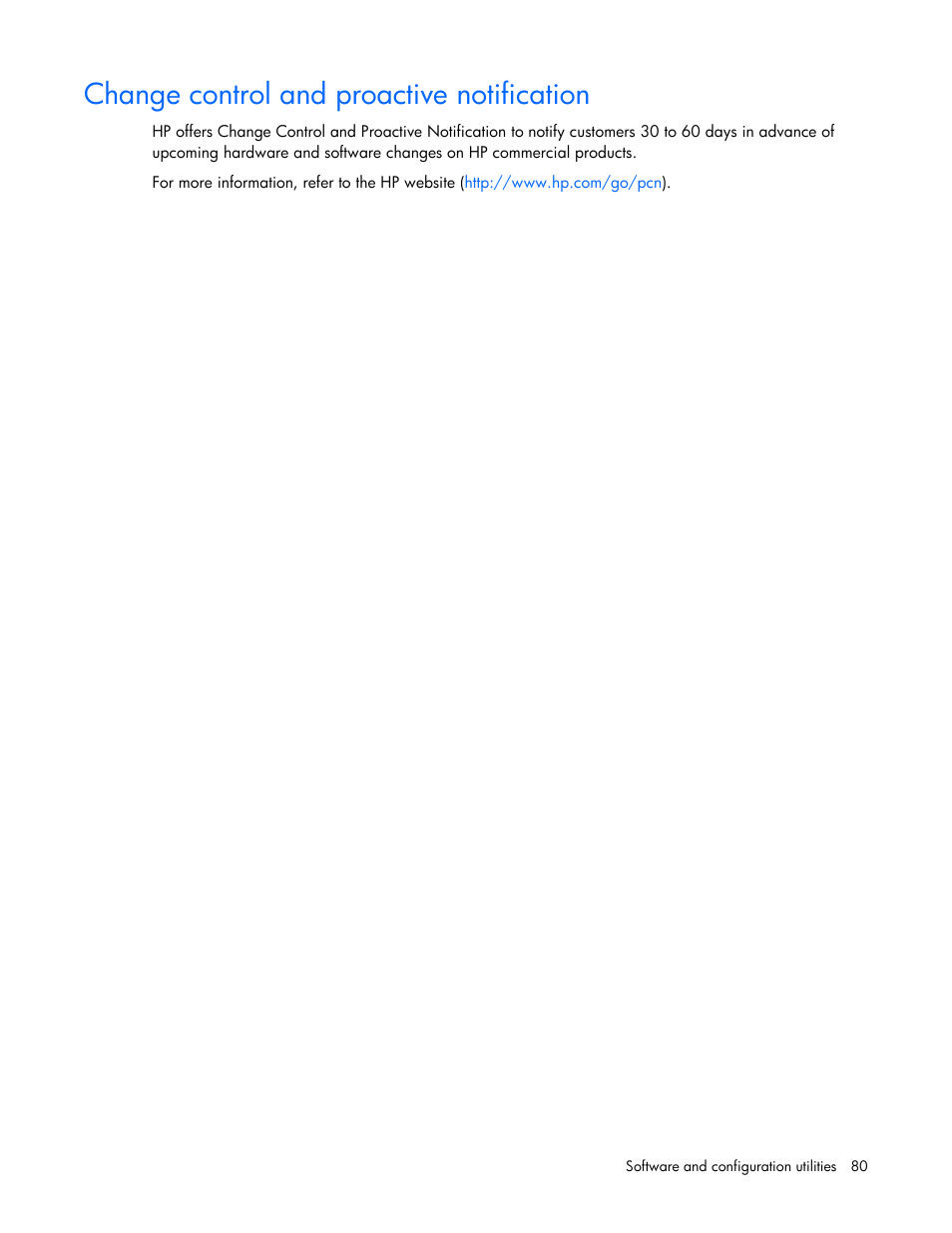 Change control and proactive notification | HP ProLiant DL560 Gen8 Server User Manual | Page 80 / 102