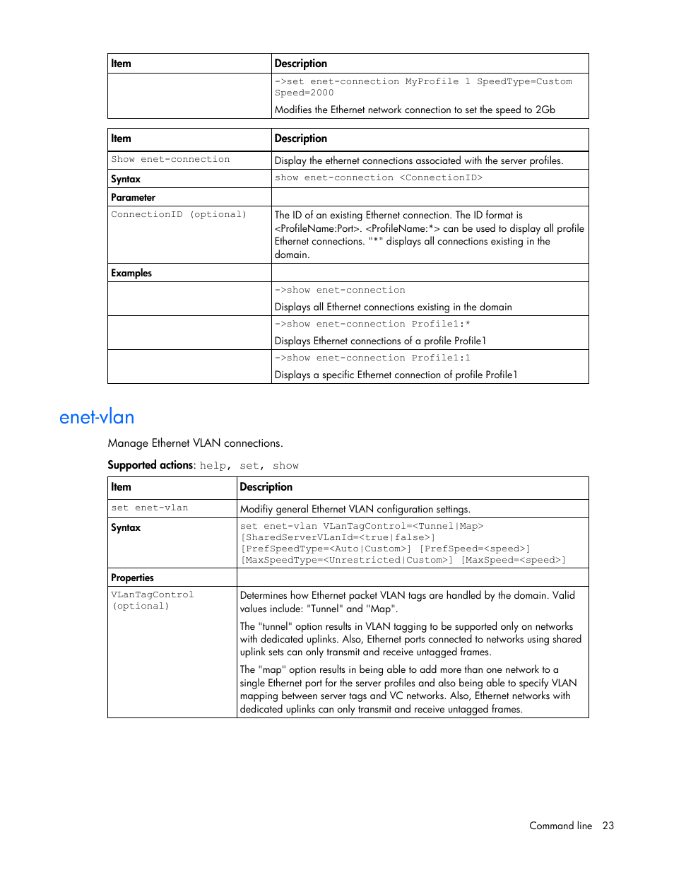 Enet-vlan | HP Virtual Connect 8Gb 24-port Fibre Channel Module for c-Class BladeSystem User Manual | Page 23 / 93