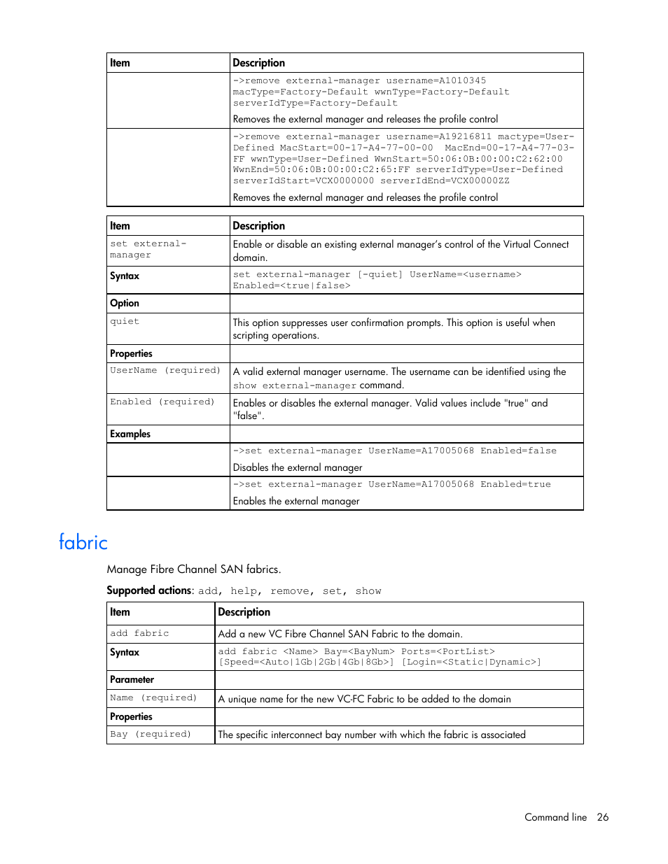 Fabric | HP Virtual Connect 8Gb 24-port Fibre Channel Module for c-Class BladeSystem User Manual | Page 26 / 93