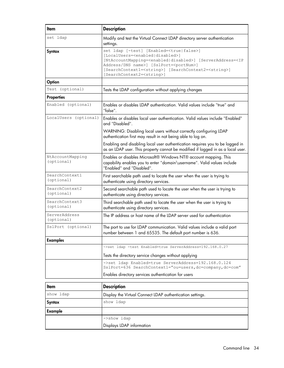 HP Virtual Connect 8Gb 24-port Fibre Channel Module for c-Class BladeSystem User Manual | Page 34 / 93