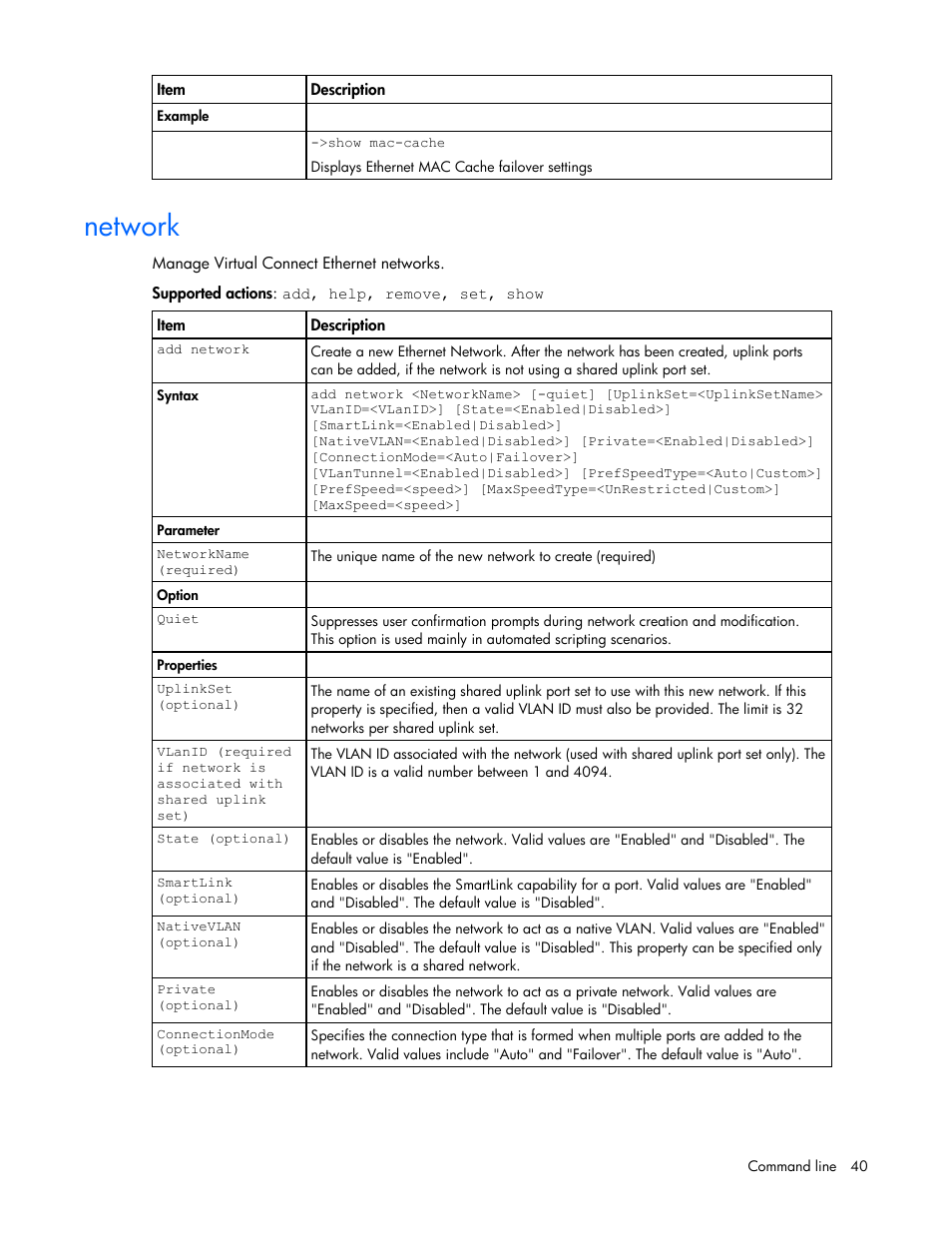 Network | HP Virtual Connect 8Gb 24-port Fibre Channel Module for c-Class BladeSystem User Manual | Page 40 / 93