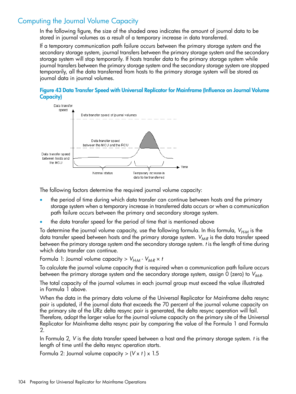 Computing the journal volume capacity | HP StorageWorks XP Remote Web Console Software User Manual | Page 104 / 252
