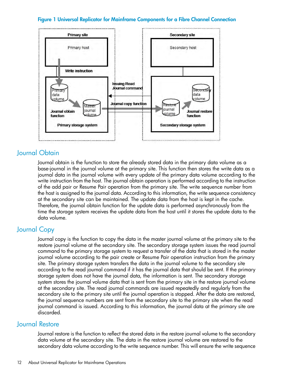 Journal obtain, Journal copy, Journal restore | Journal obtain journal copy journal restore | HP StorageWorks XP Remote Web Console Software User Manual | Page 12 / 252