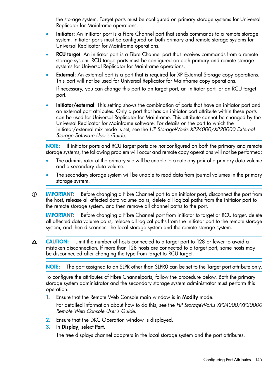 HP StorageWorks XP Remote Web Console Software User Manual | Page 145 / 252