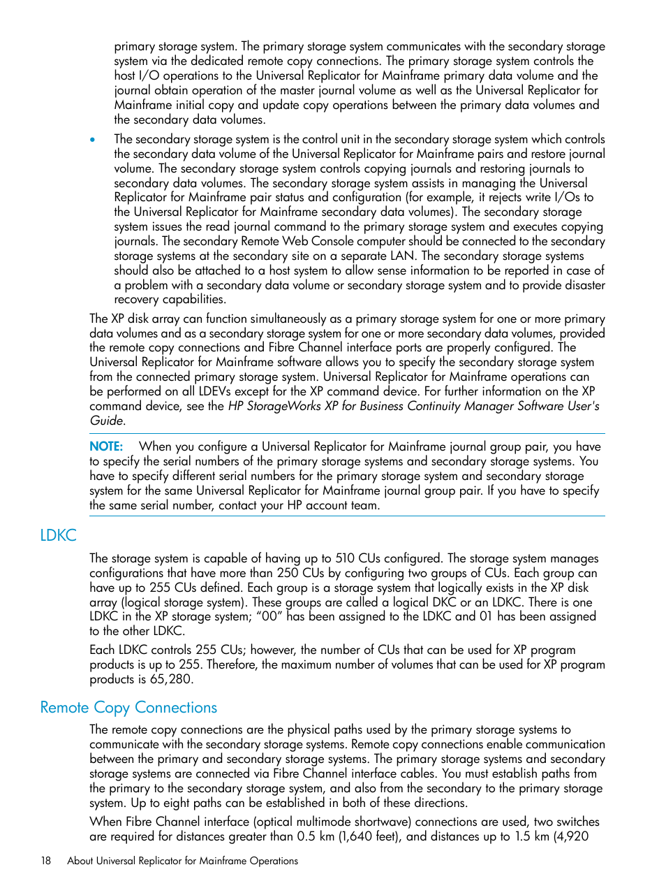 Ldkc, Remote copy connections, Ldkc remote copy connections | HP StorageWorks XP Remote Web Console Software User Manual | Page 18 / 252