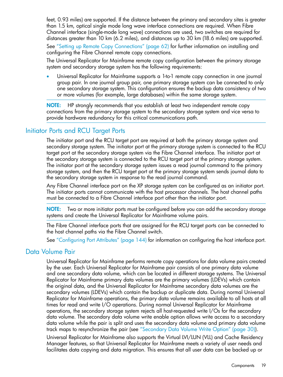 Initiator ports and rcu target ports, Data volume pair | HP StorageWorks XP Remote Web Console Software User Manual | Page 19 / 252