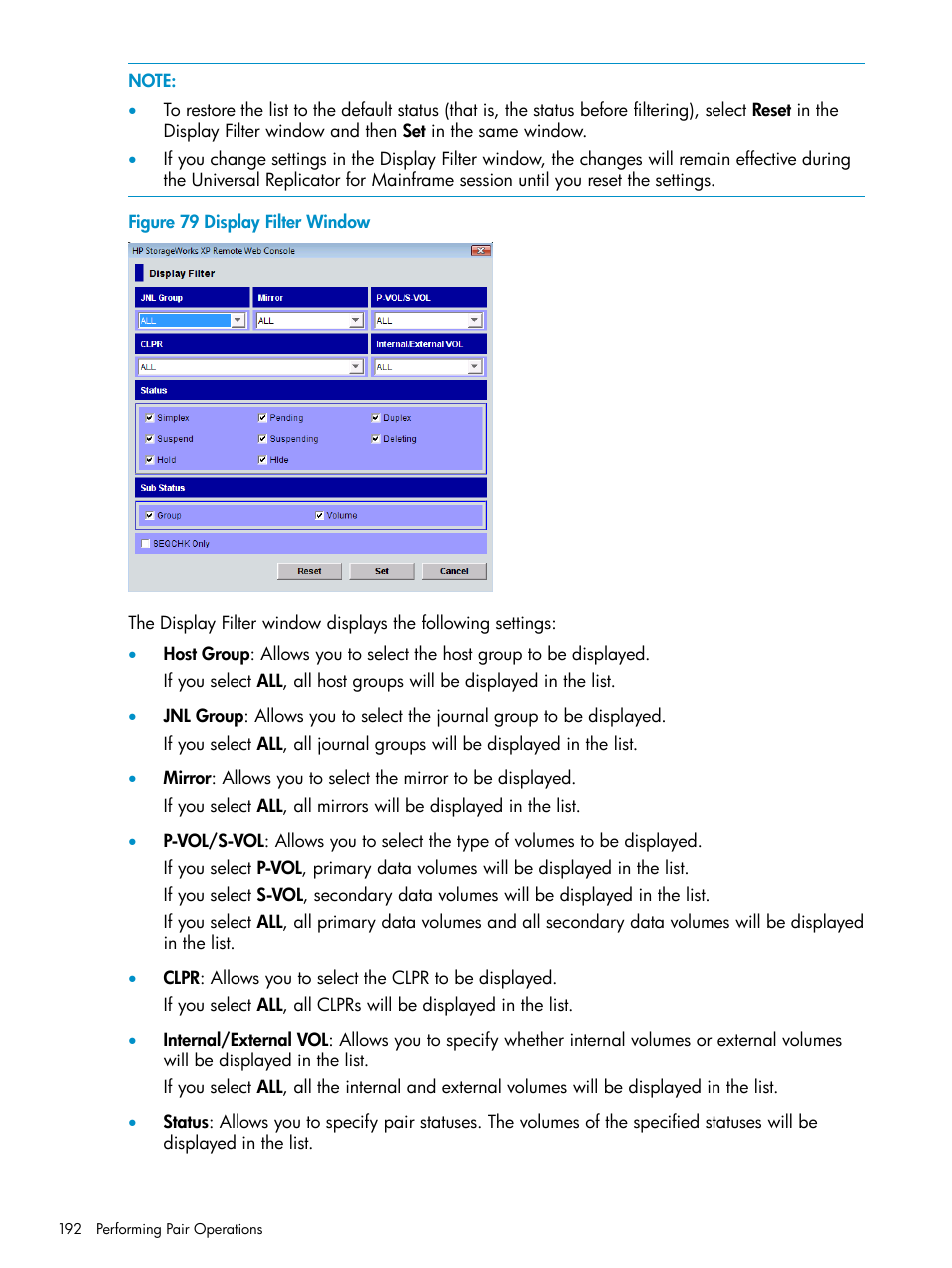 HP StorageWorks XP Remote Web Console Software User Manual | Page 192 / 252