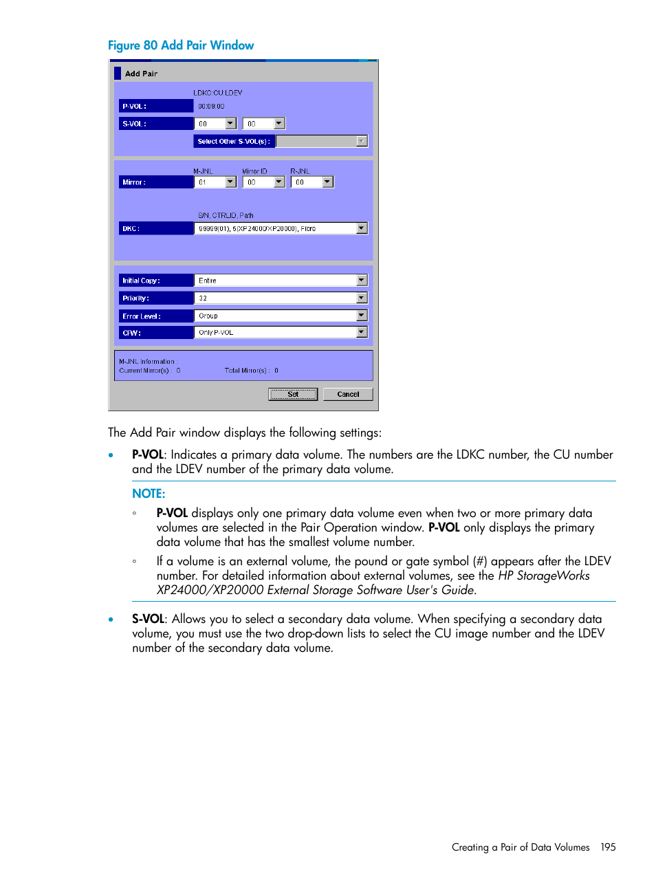 HP StorageWorks XP Remote Web Console Software User Manual | Page 195 / 252