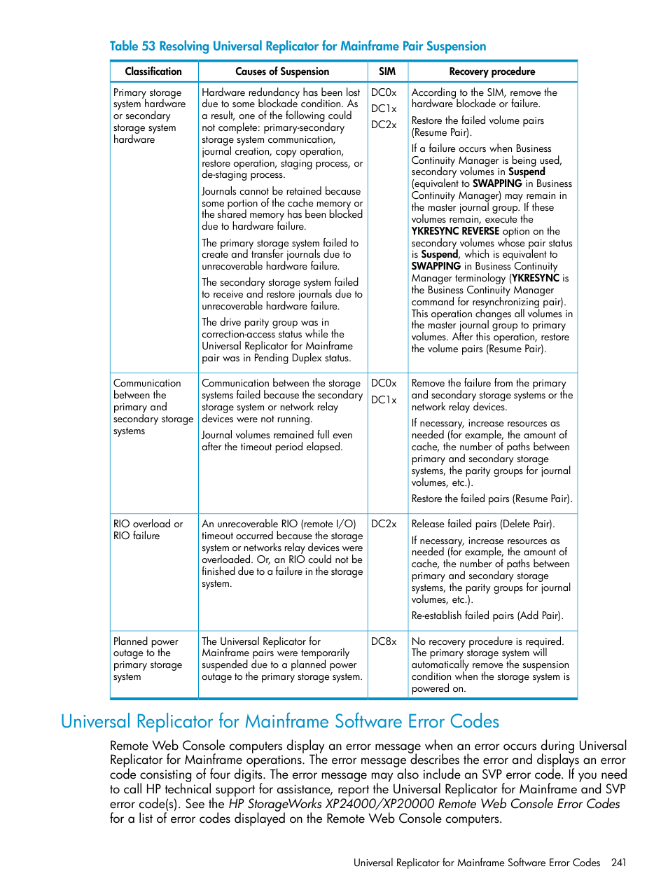 HP StorageWorks XP Remote Web Console Software User Manual | Page 241 / 252