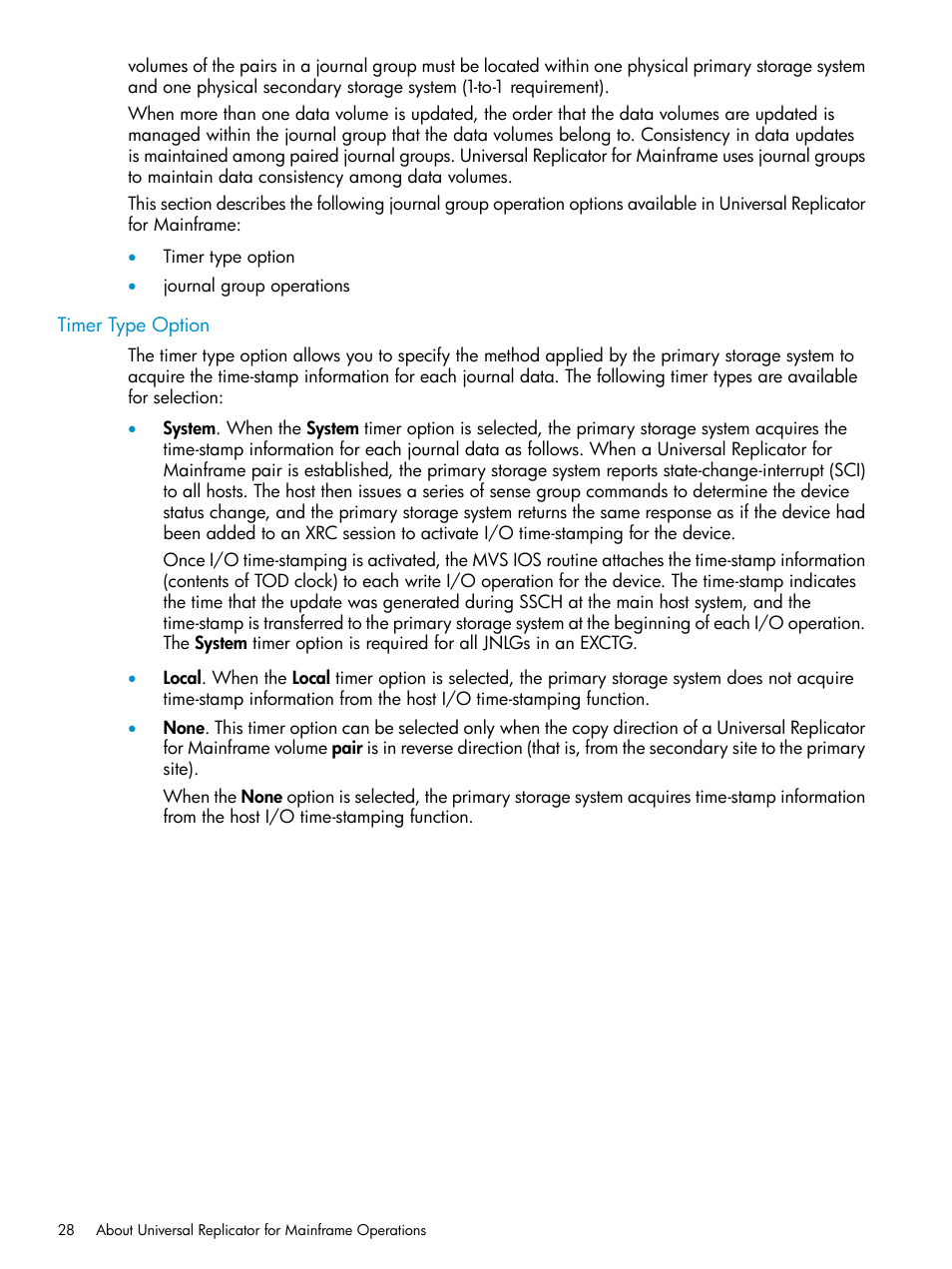Timer type option | HP StorageWorks XP Remote Web Console Software User Manual | Page 28 / 252
