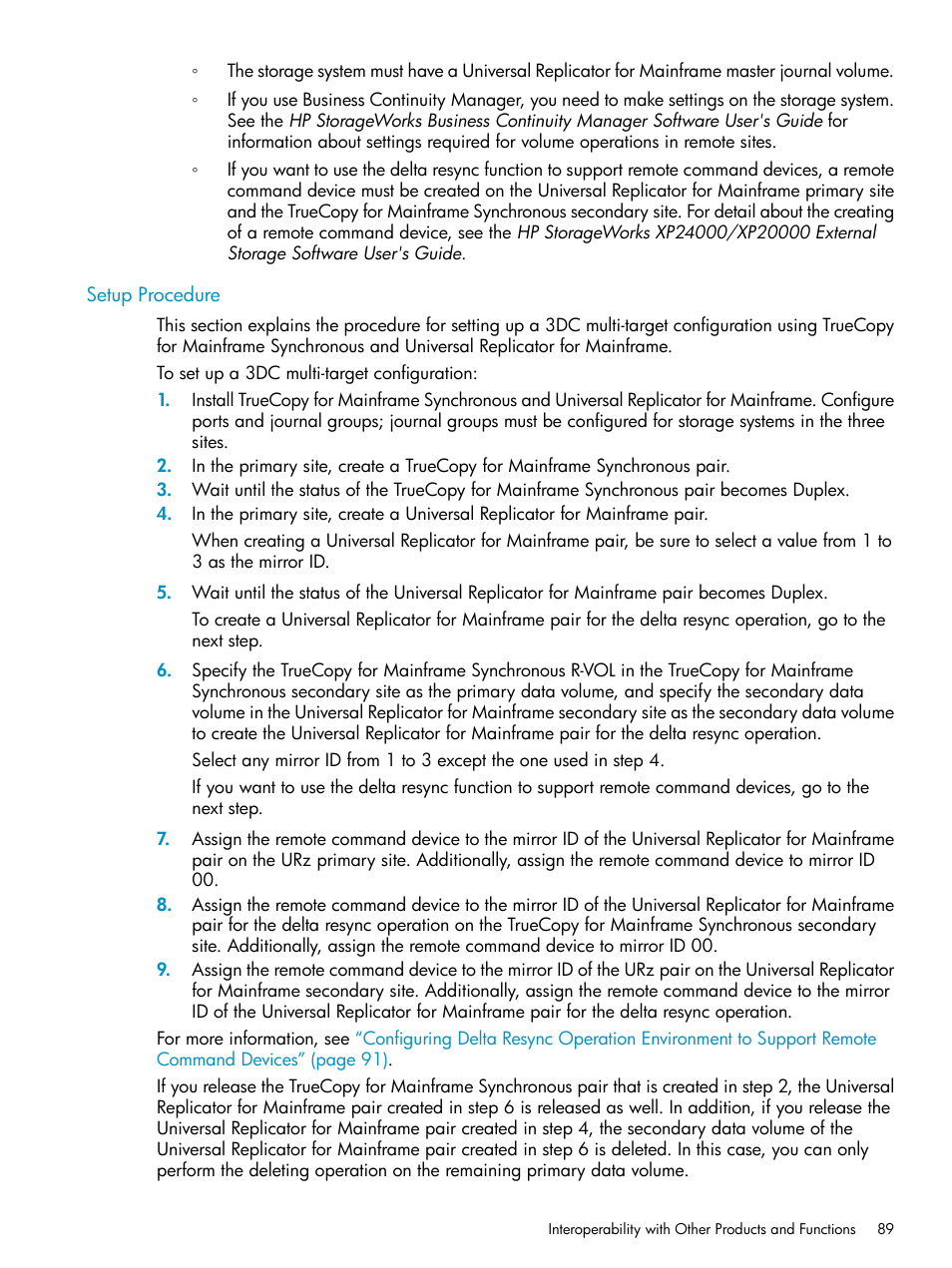 Setup procedure | HP StorageWorks XP Remote Web Console Software User Manual | Page 89 / 252