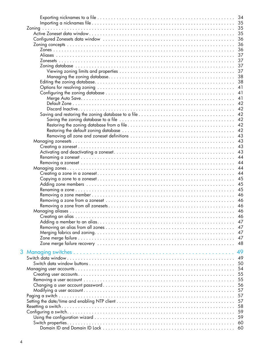 HP 8.20q Fibre Channel Switch User Manual | Page 4 / 108