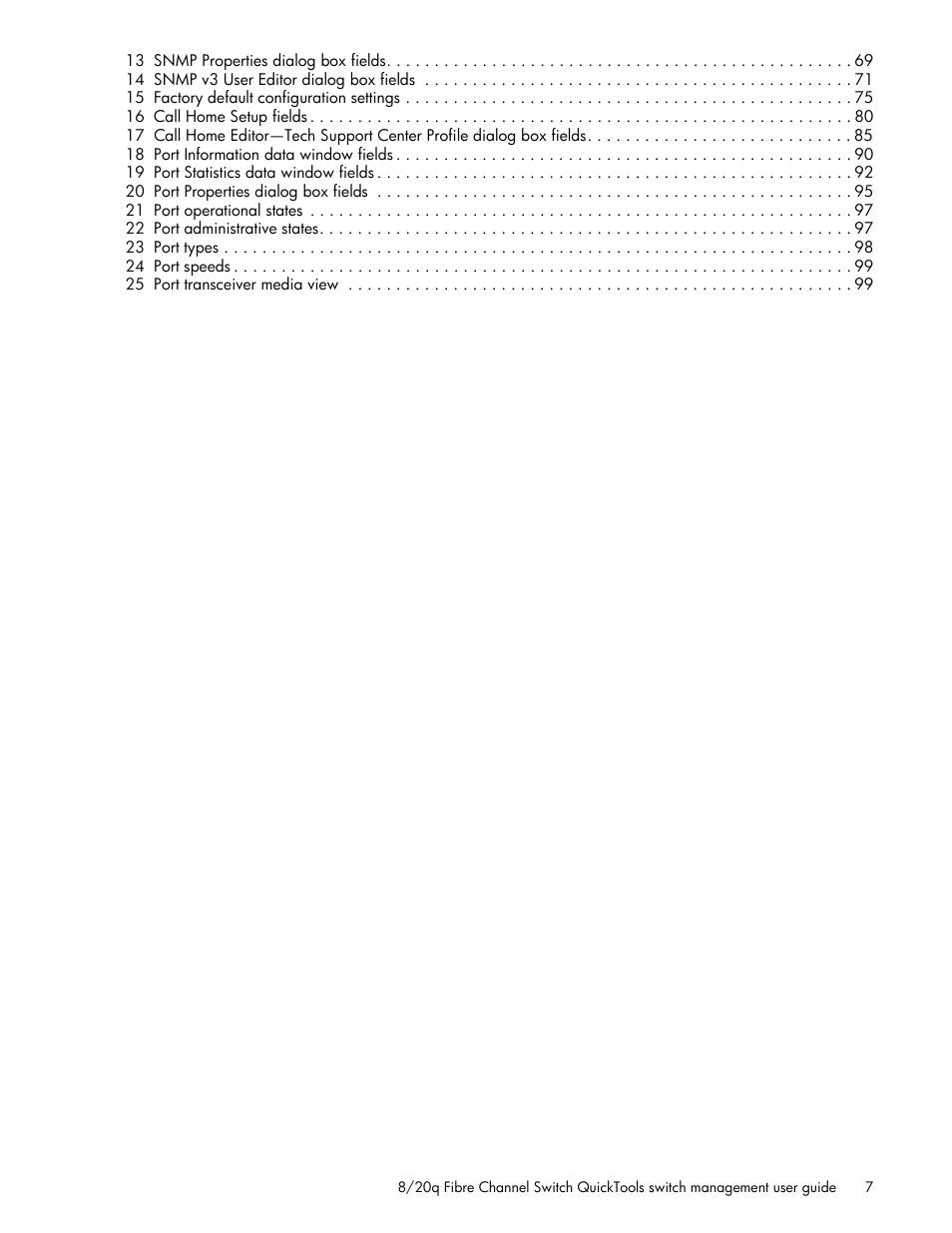 HP 8.20q Fibre Channel Switch User Manual | Page 7 / 108