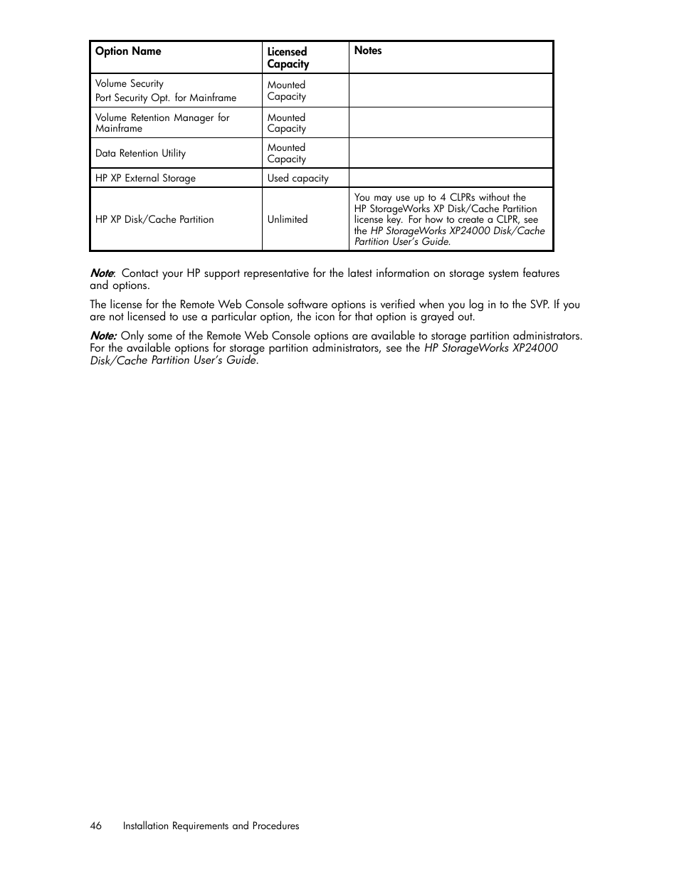 HP XP20000XP24000 Disk Array User Manual | Page 46 / 110