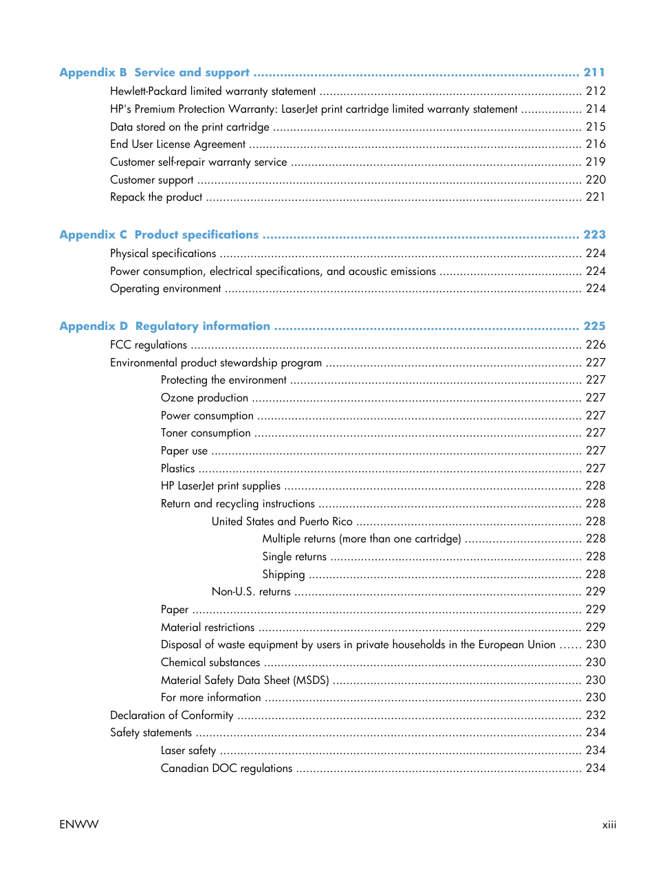 HP LaserJet Enterprise 600 Printer M603 series User Manual | Page 15 / 264