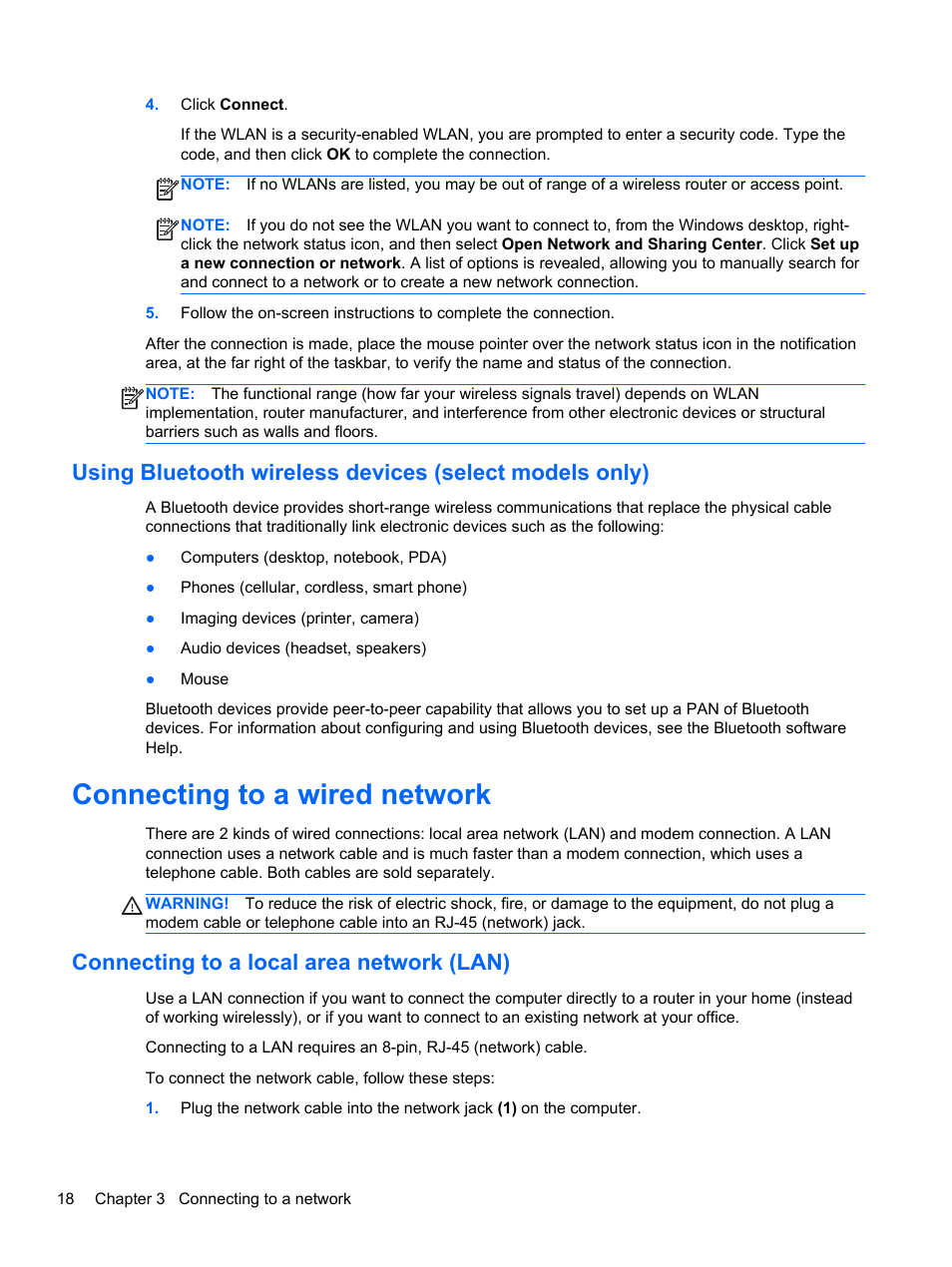 Connecting to a wired network, Connecting to a local area network (lan) | HP ENVY m6-k088ca Sleekbook User Manual | Page 28 / 81