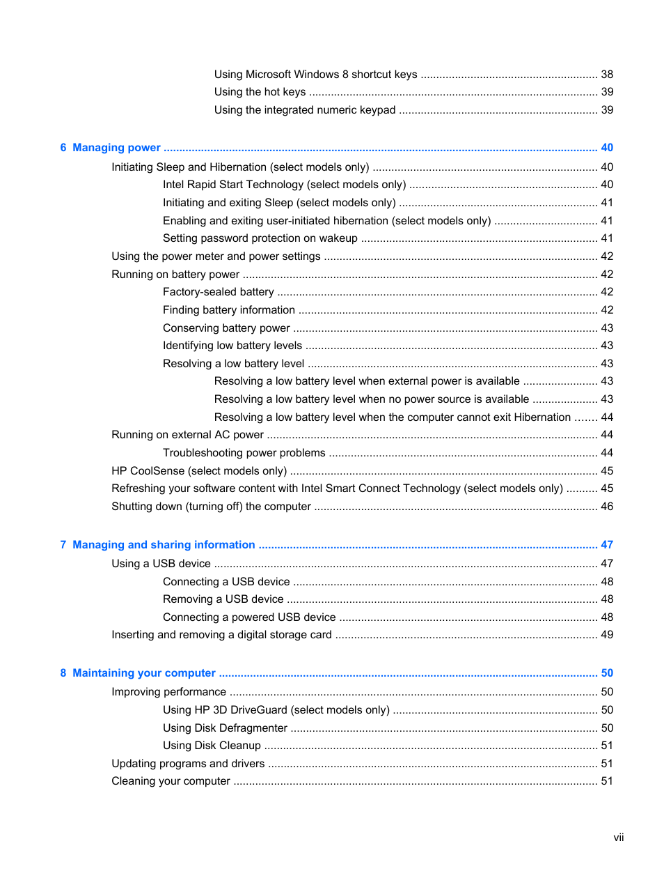 HP ENVY m6-k088ca Sleekbook User Manual | Page 7 / 81