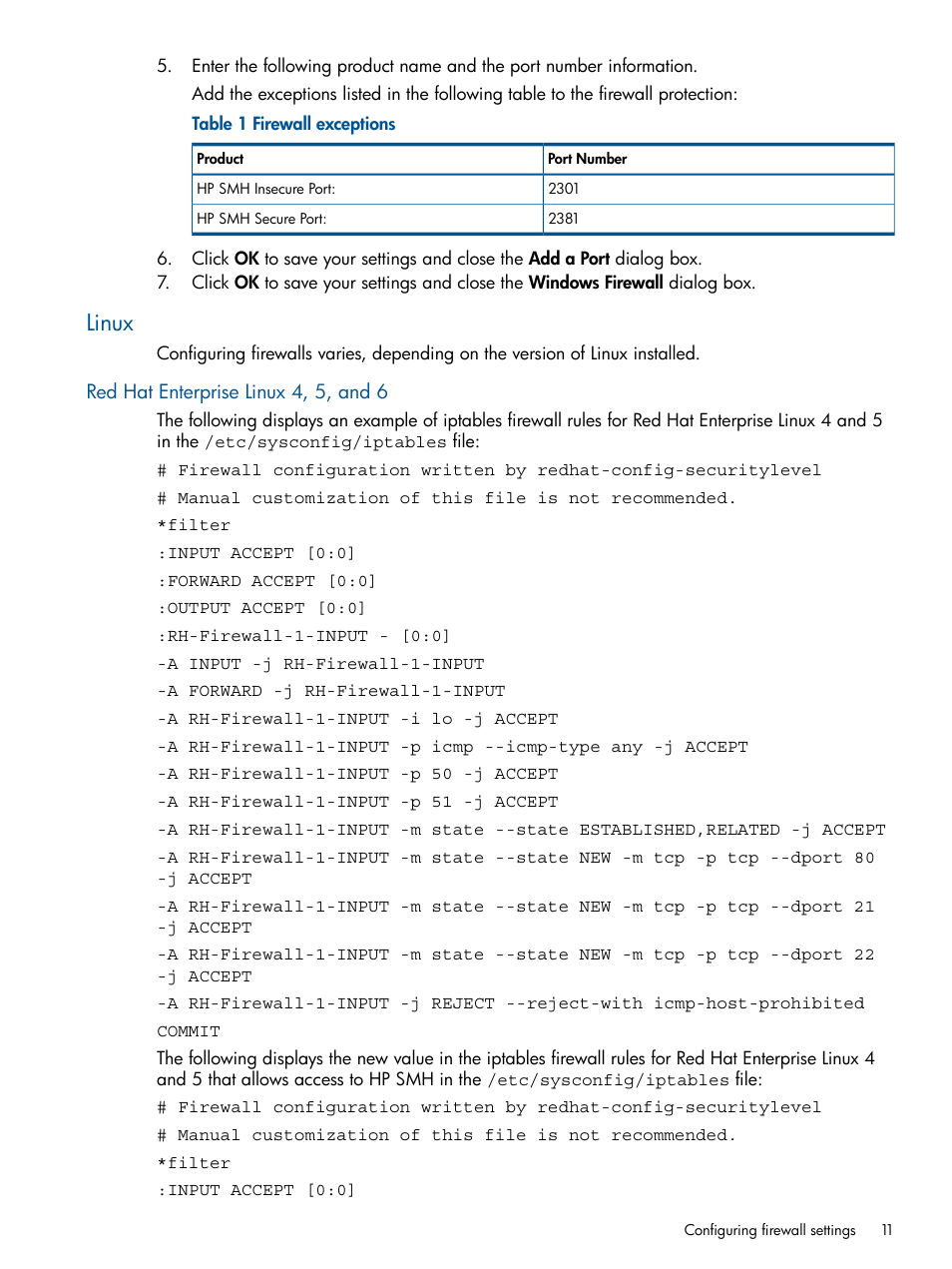 Linux, Red hat enterprise linux 4, 5, and 6 | HP System Management Homepage-Software User Manual | Page 11 / 94