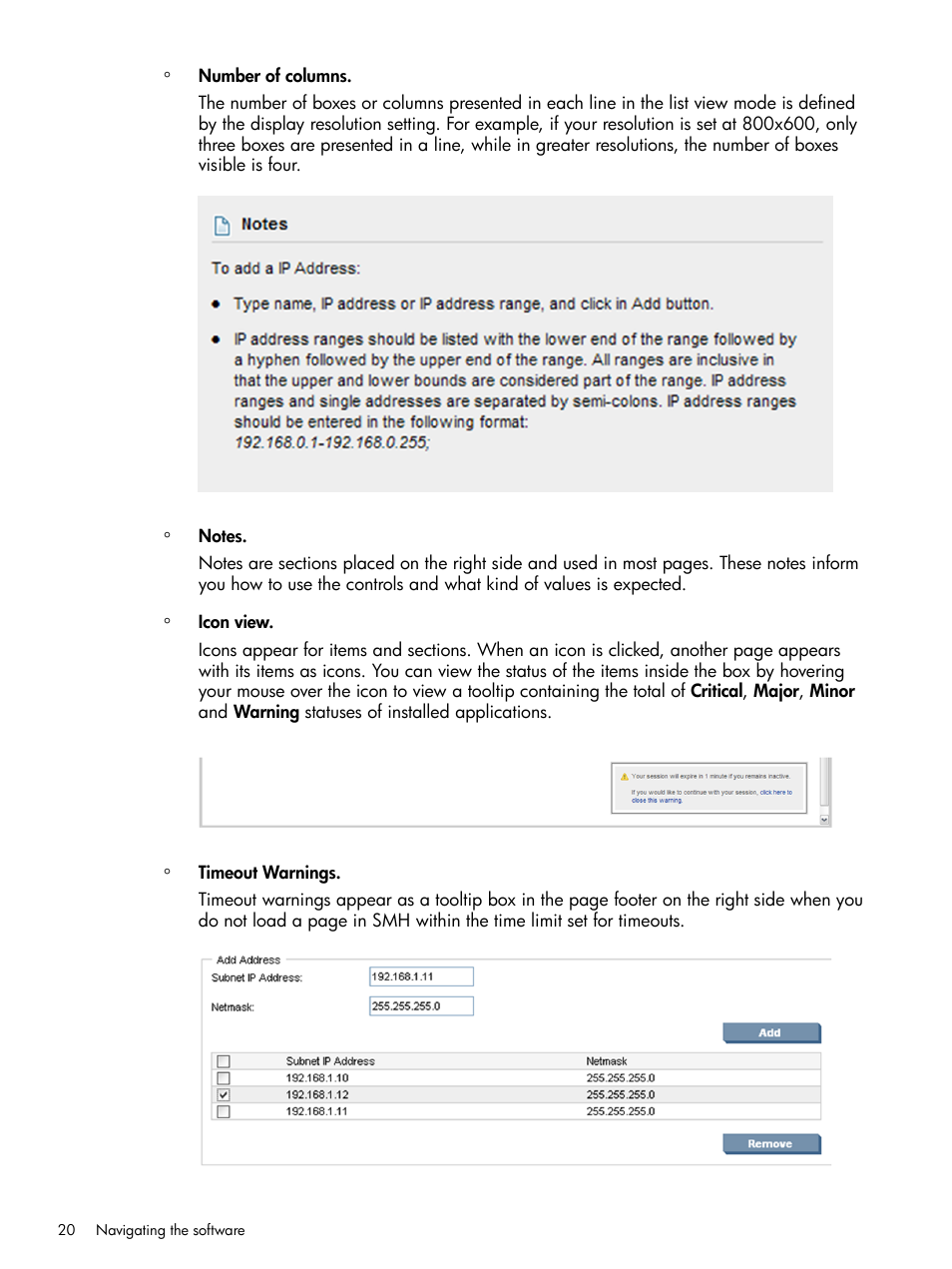 HP System Management Homepage-Software User Manual | Page 20 / 94