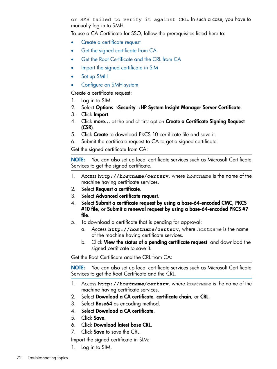 HP System Management Homepage-Software User Manual | Page 72 / 94