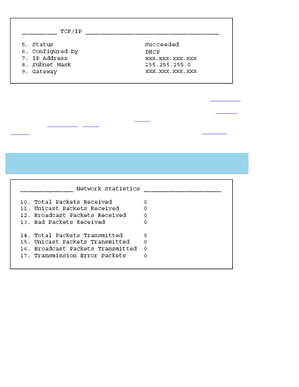 Network statistics | HP Deskjet 6127 Color Inkjet Printer User Manual | Page 6 / 21