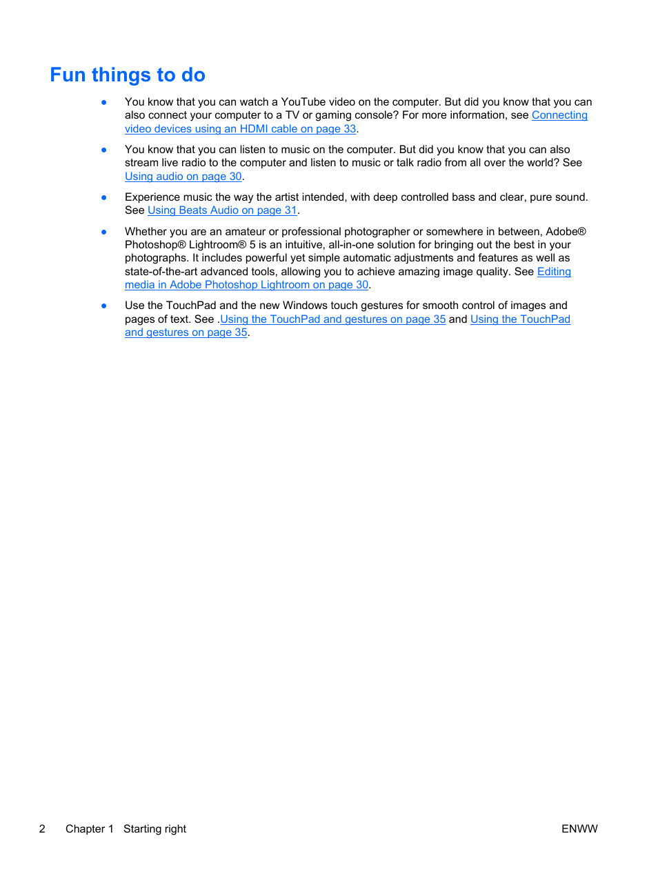 Fun things to do | HP Spectre 13 x2 Pro PC User Manual | Page 12 / 86