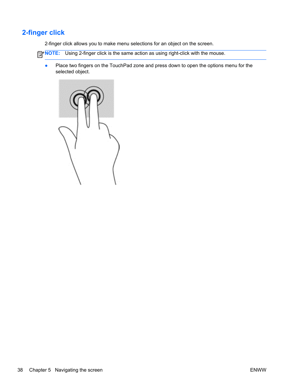 Finger click | HP Spectre 13 x2 Pro PC User Manual | Page 48 / 86