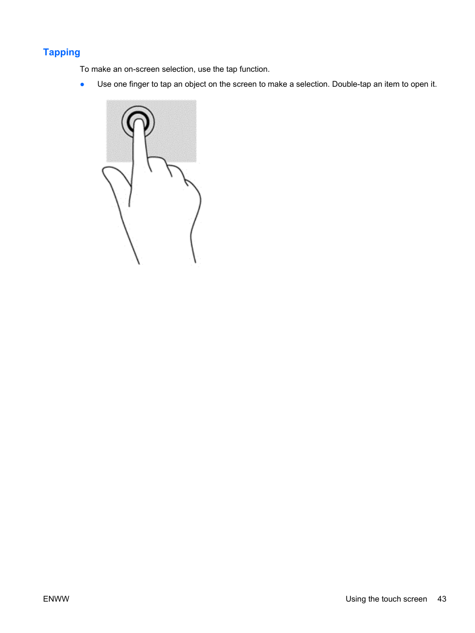 Tapping | HP Spectre 13 x2 Pro PC User Manual | Page 53 / 86