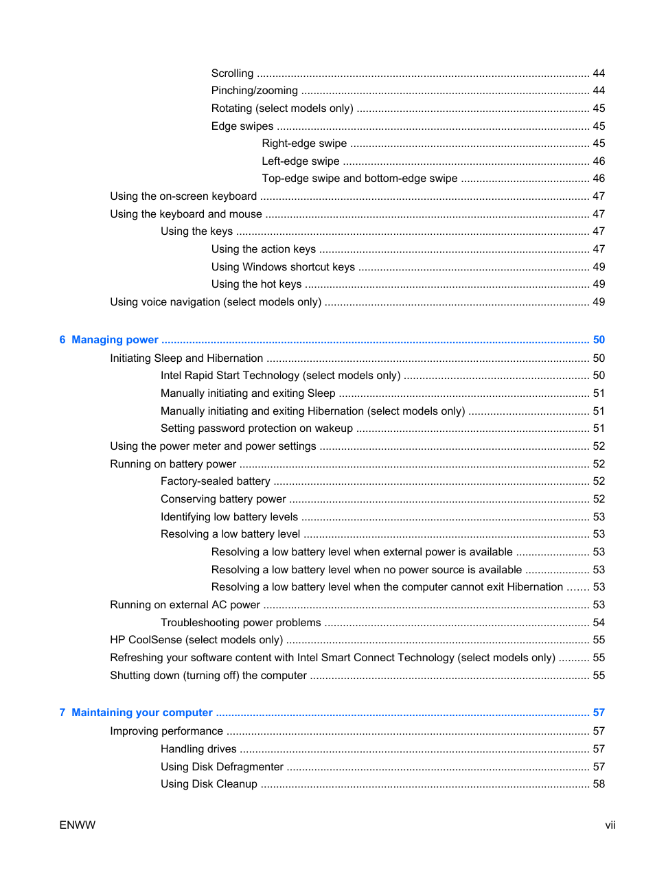 HP Spectre 13 x2 Pro PC User Manual | Page 7 / 86