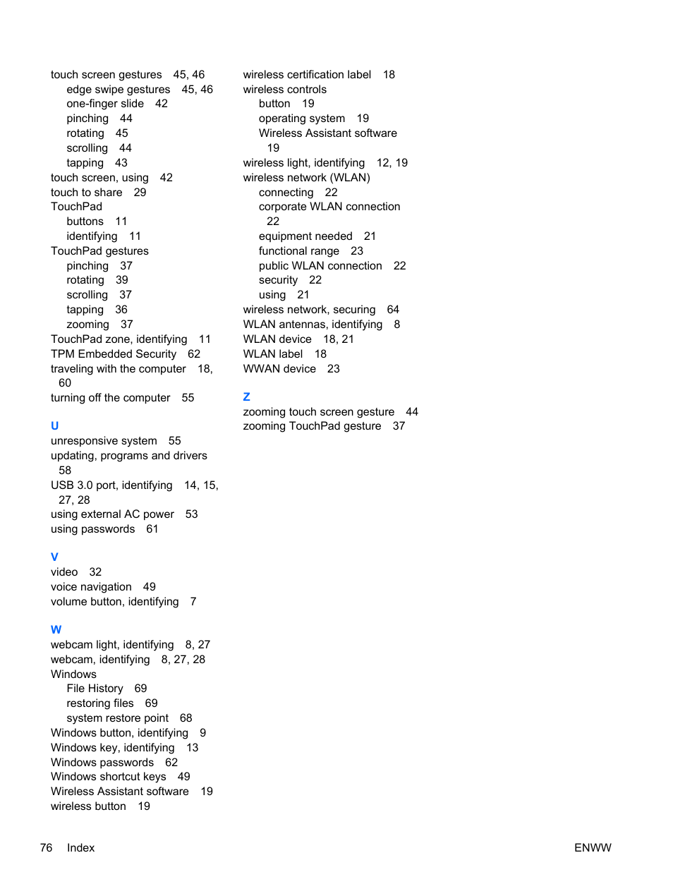 HP Spectre 13 x2 Pro PC User Manual | Page 86 / 86