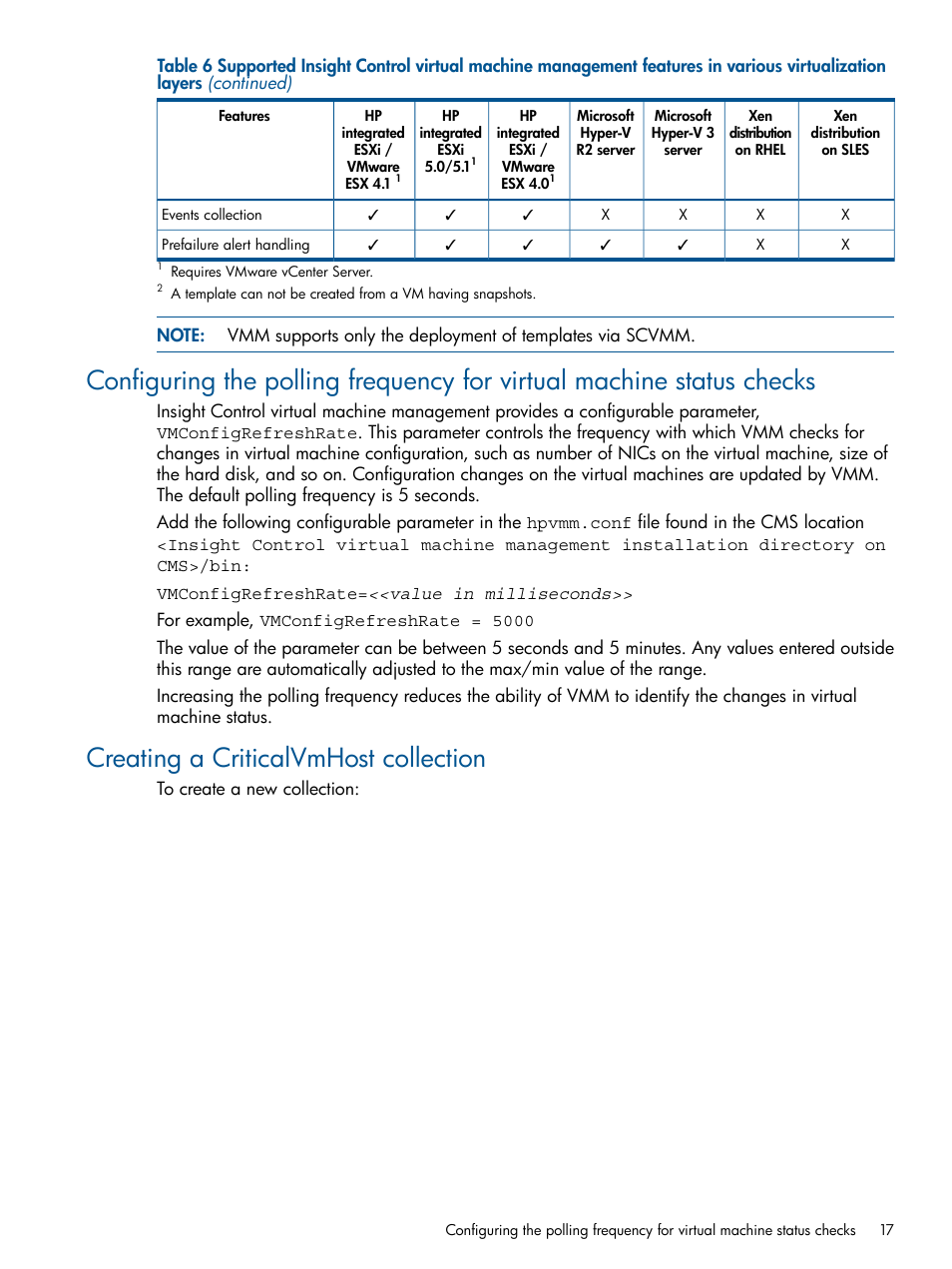 Creating a criticalvmhost collection | HP Insight Control Software for Linux User Manual | Page 17 / 54
