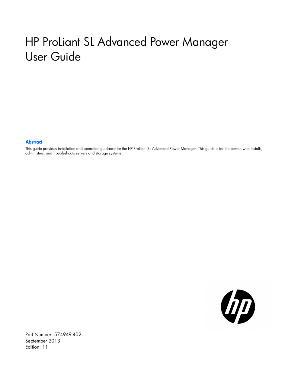 HP ProLiant DL170e G6 Server User Manual | 111 pages