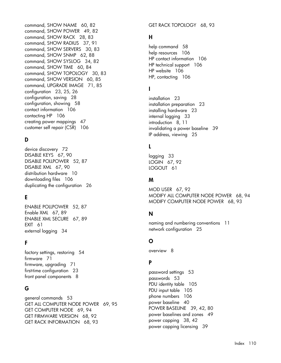 HP ProLiant DL170e G6 Server User Manual | Page 110 / 111