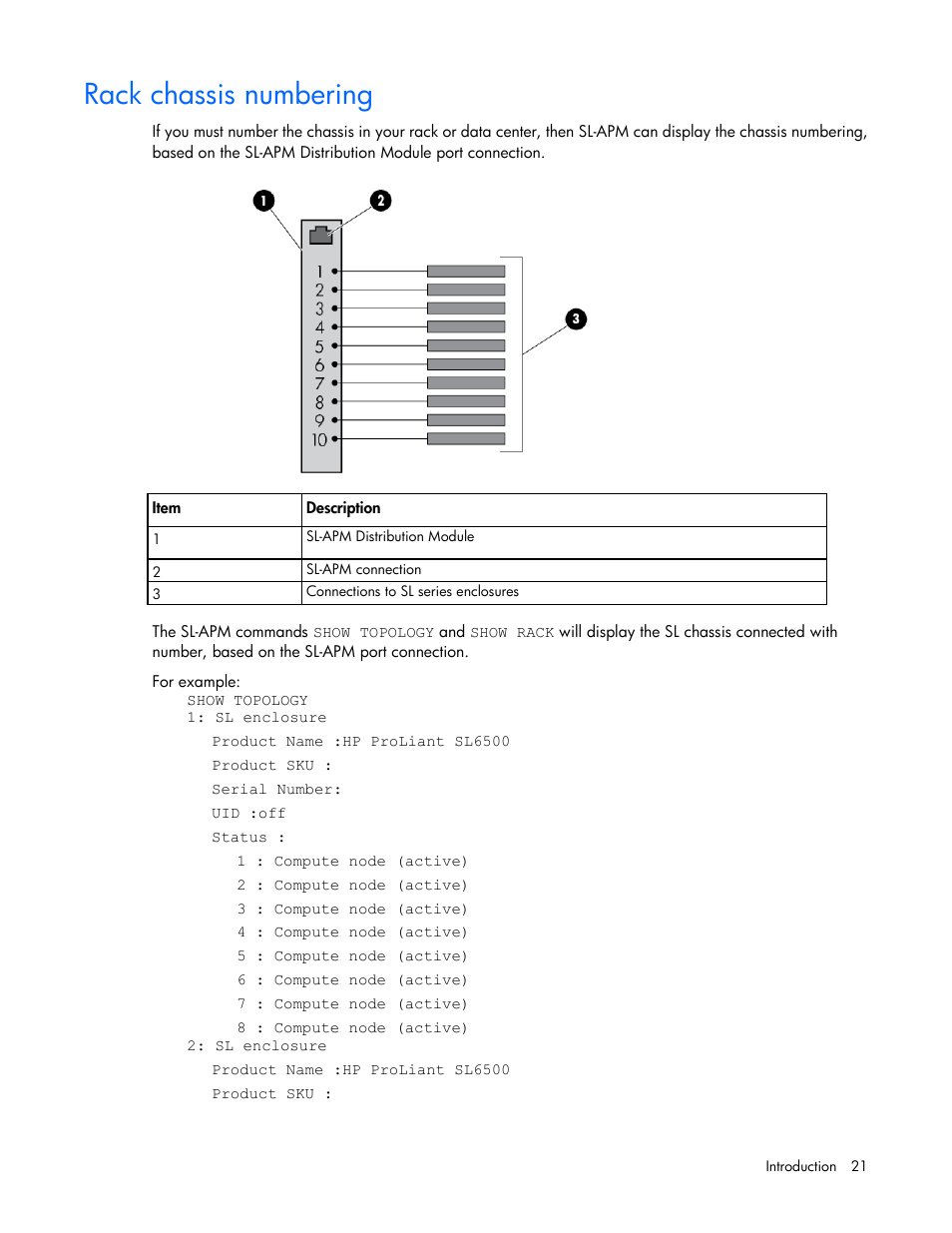 Rack chassis numbering | HP ProLiant DL170e G6 Server User Manual | Page 21 / 111