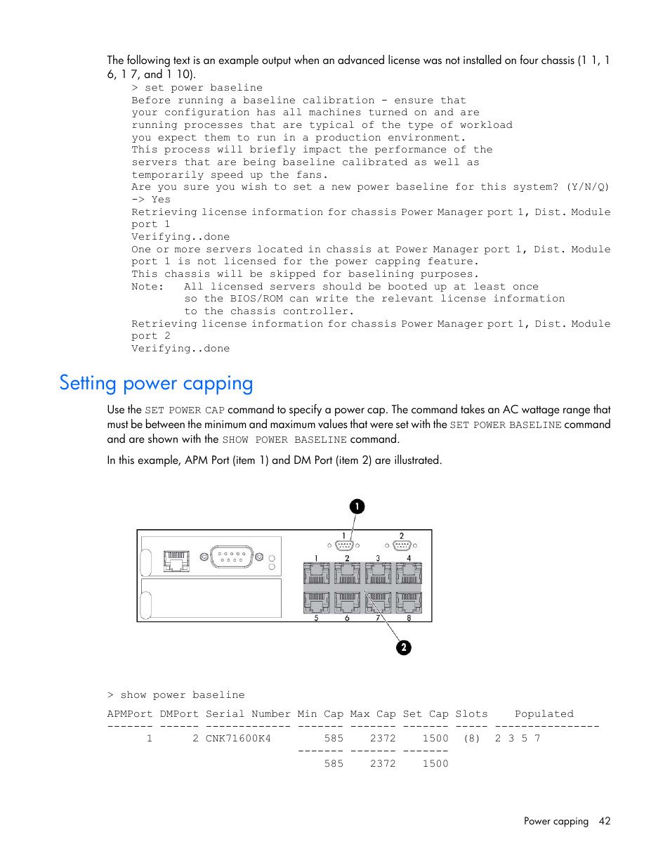 Setting power capping | HP ProLiant DL170e G6 Server User Manual | Page 42 / 111