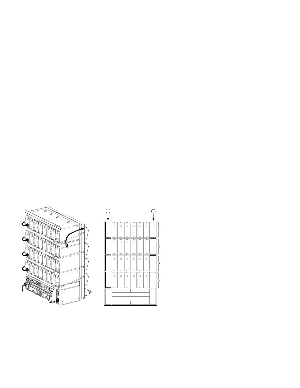 Redundant (n+4) power supply configurations, Figure 6–6 redundant power configuration, Redundant (n+4) power supply configurations –8 | Figure 6–6 redundant power configuration –8, Power distribution | HP Array Controller HSG V8.7 Software User Manual | Page 134 / 206