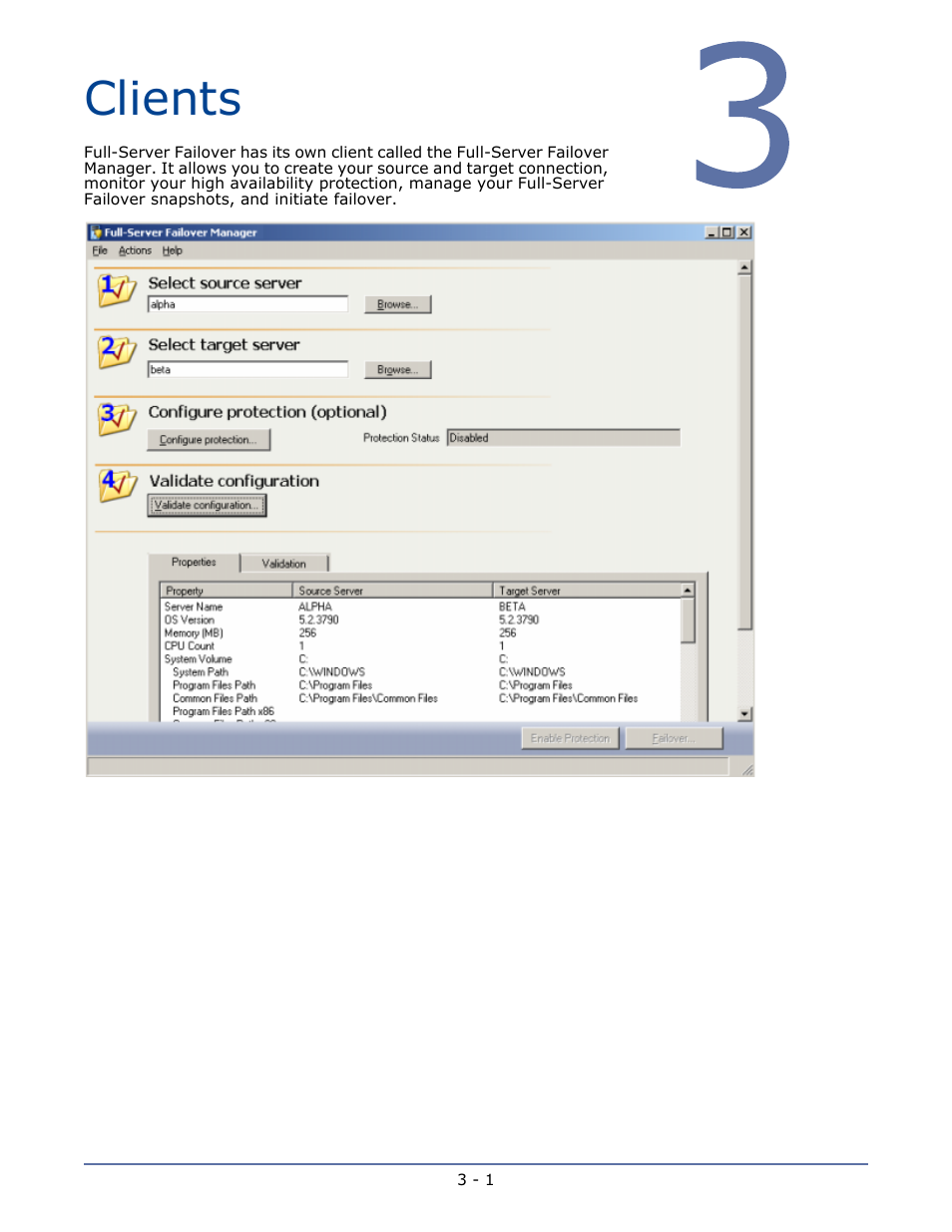 Clients, Chapter 3 clients -1 | HP Storage Mirroring V5.1 Software User Manual | Page 11 / 27