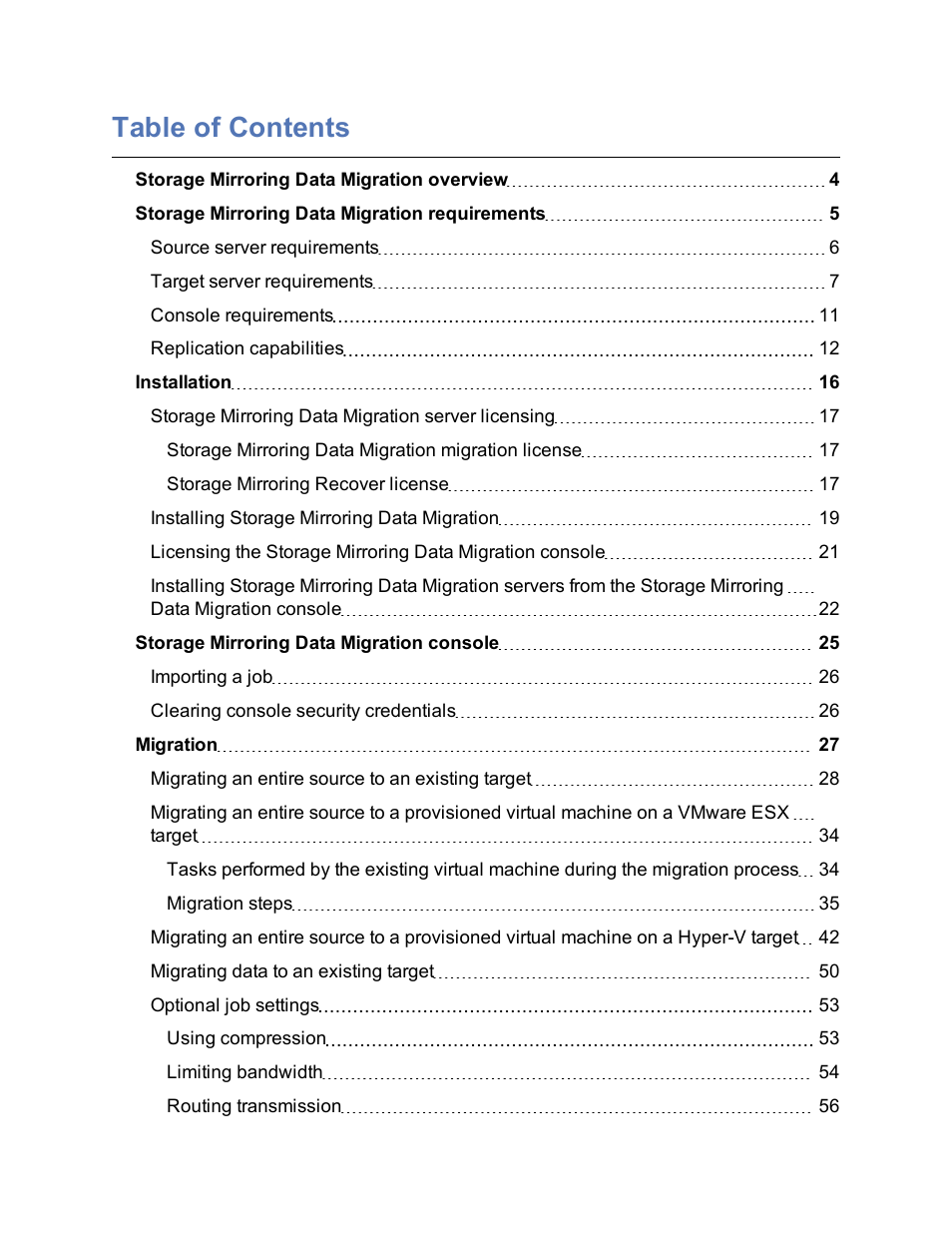 HP Storage Mirroring Software User Manual | Page 3 / 136