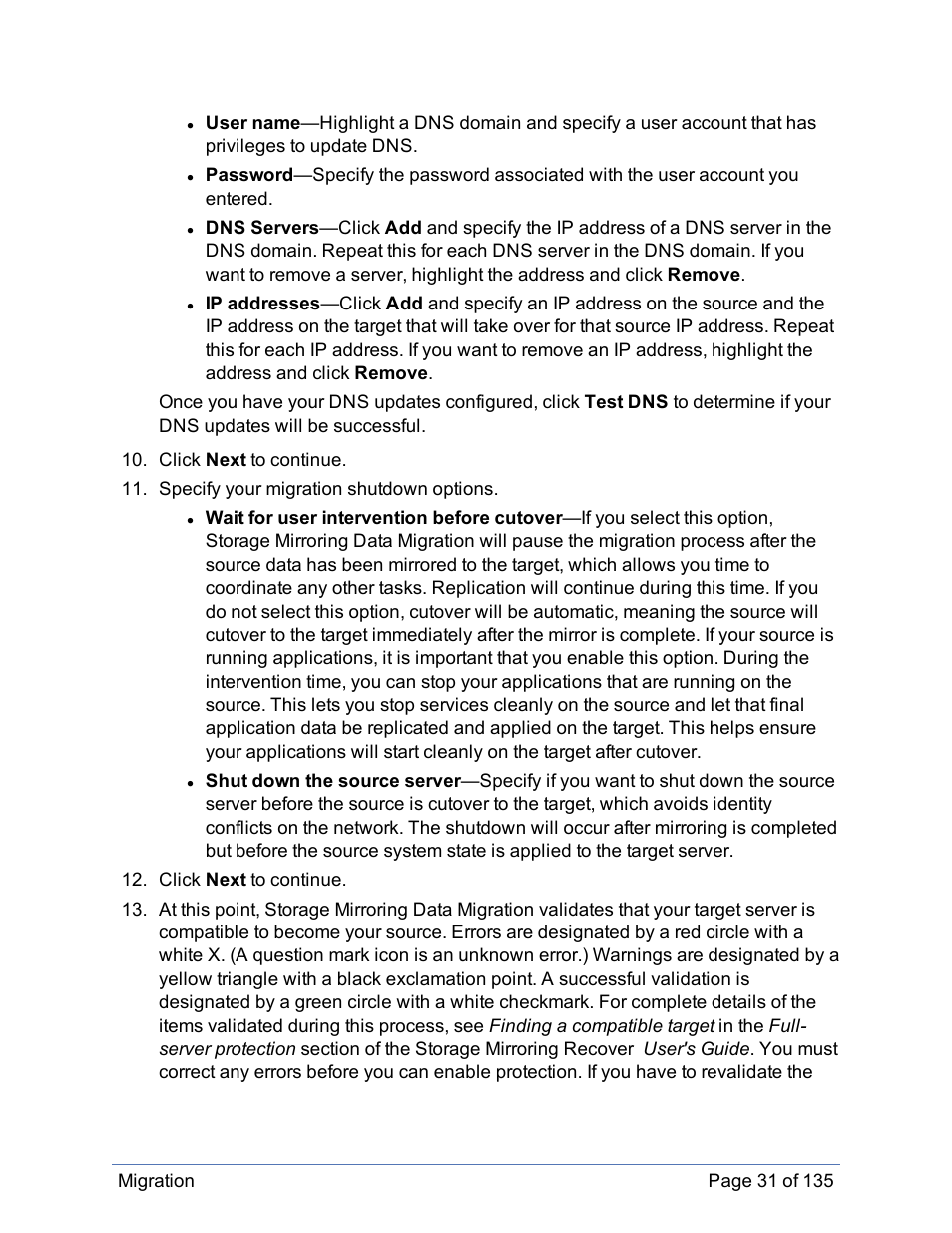 HP Storage Mirroring Software User Manual | Page 32 / 136