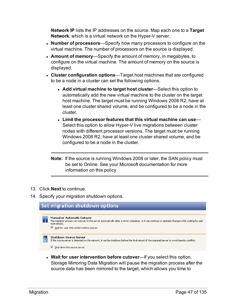 HP Storage Mirroring Software User Manual | Page 48 / 136