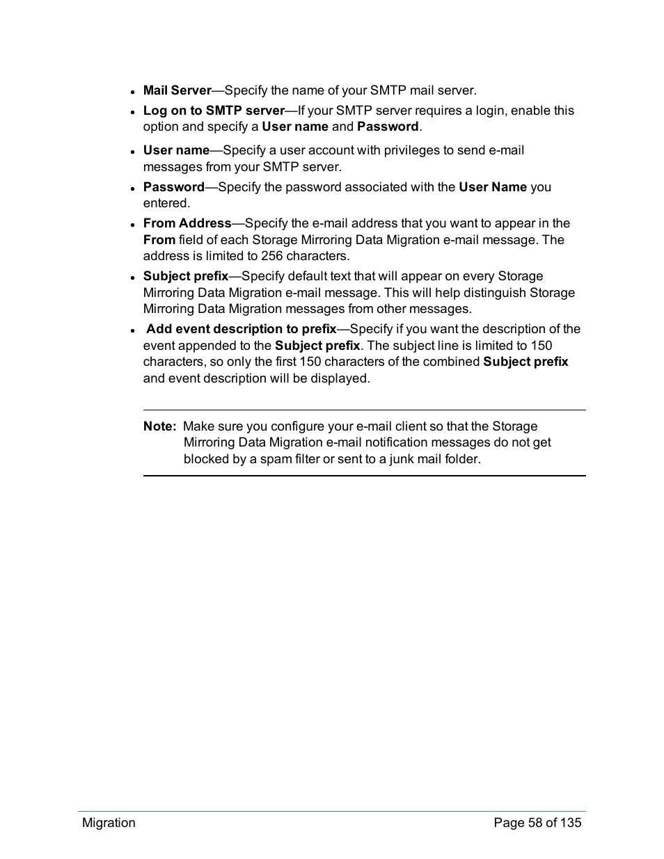 HP Storage Mirroring Software User Manual | Page 59 / 136