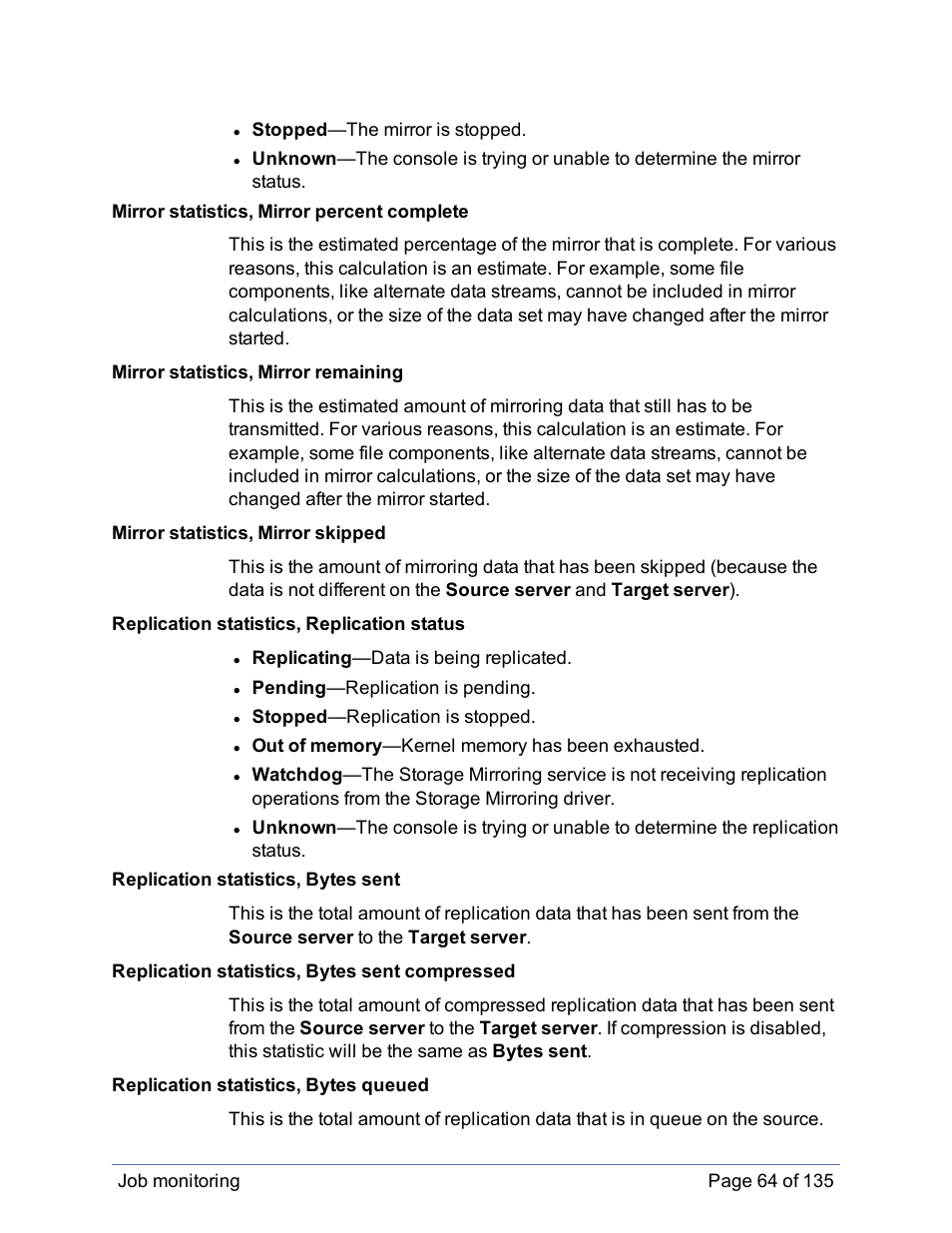 HP Storage Mirroring Software User Manual | Page 65 / 136