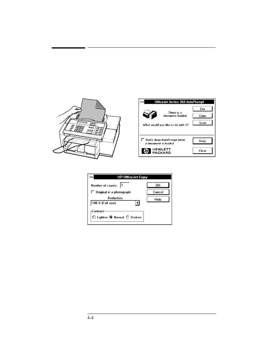 Using the autoprompt to make copies | HP Officejet 350 All-in-One Printer User Manual | Page 153 / 227